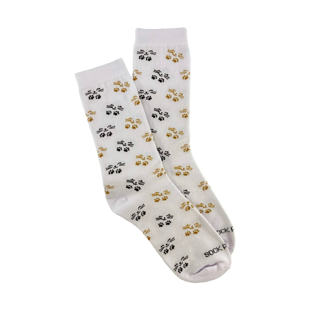 Cat Face and Paws the Sock Panda (Adult Medium - Women's Shoe Sizes 5-10), PawandFaceMd