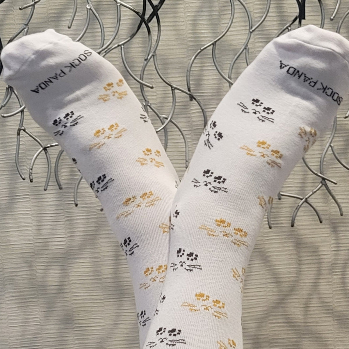 Cat Face and Paws the Sock Panda (Adult Medium - Women's Shoe Sizes 5-10), PawandFaceMd