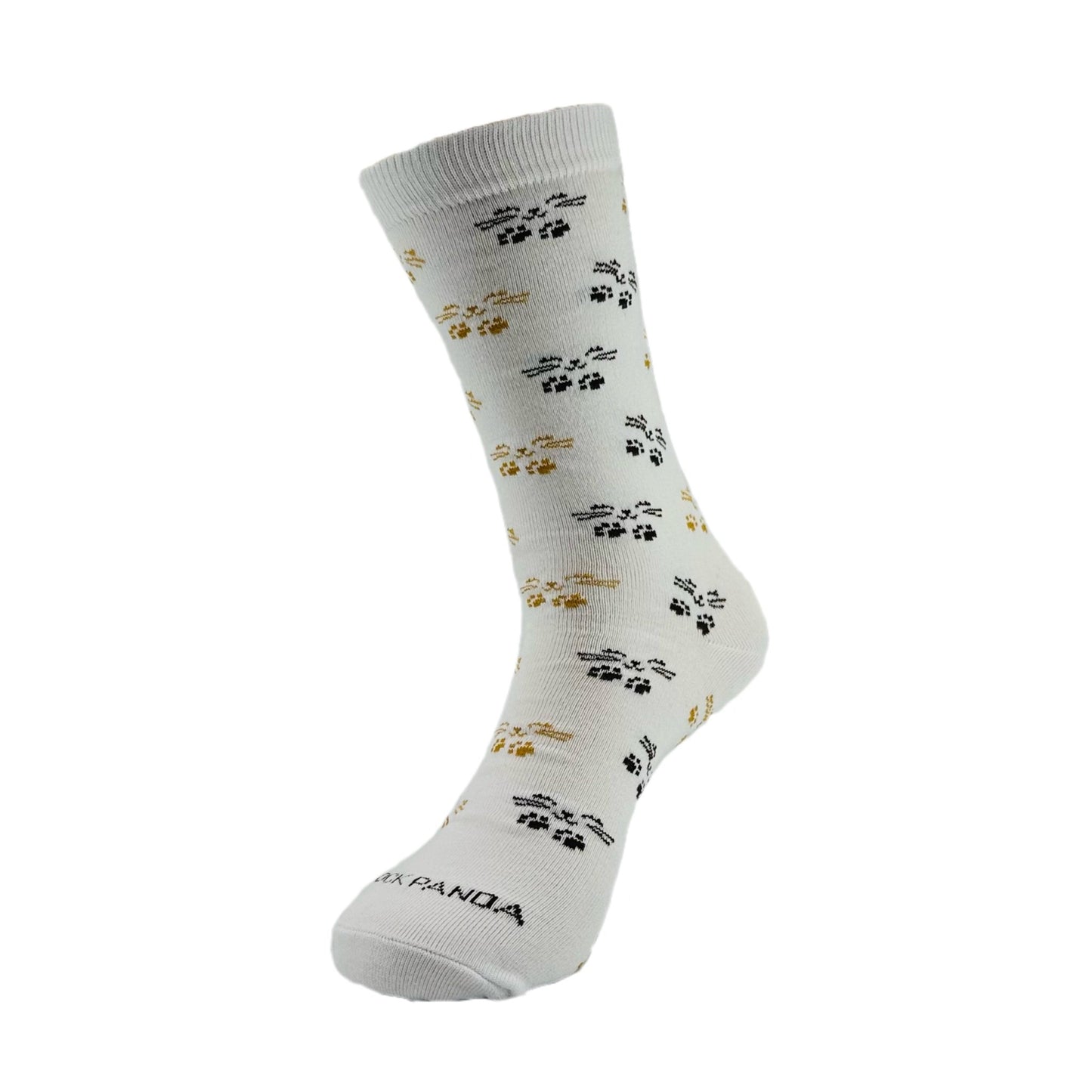 Cat Face and Paws the Sock Panda (Adult Medium - Women's Shoe Sizes 5 - 10)