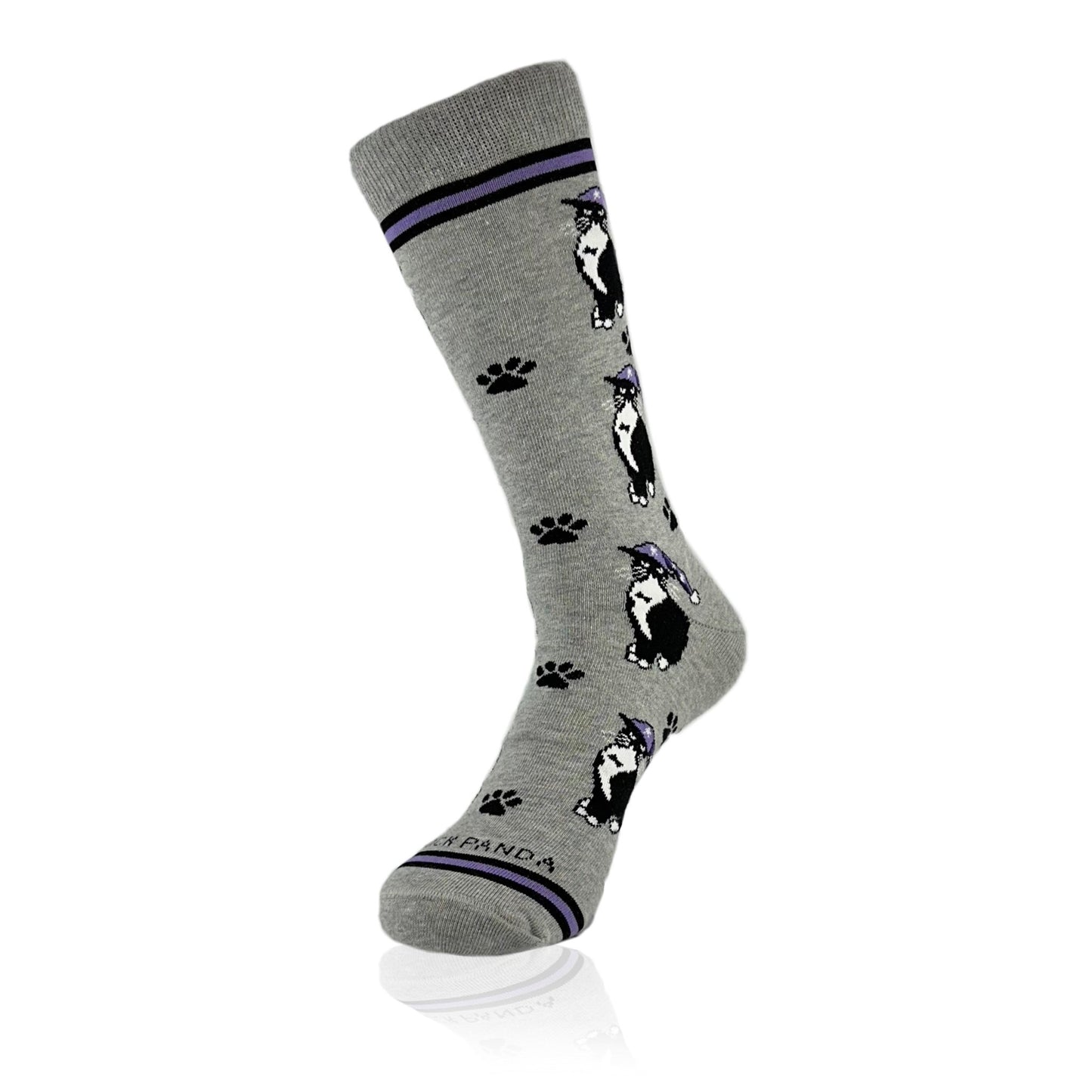 Cat Wearing a Hat Socks from the Sock Panda (Adult Large - Men's Shoe Sizes 8 - 12)