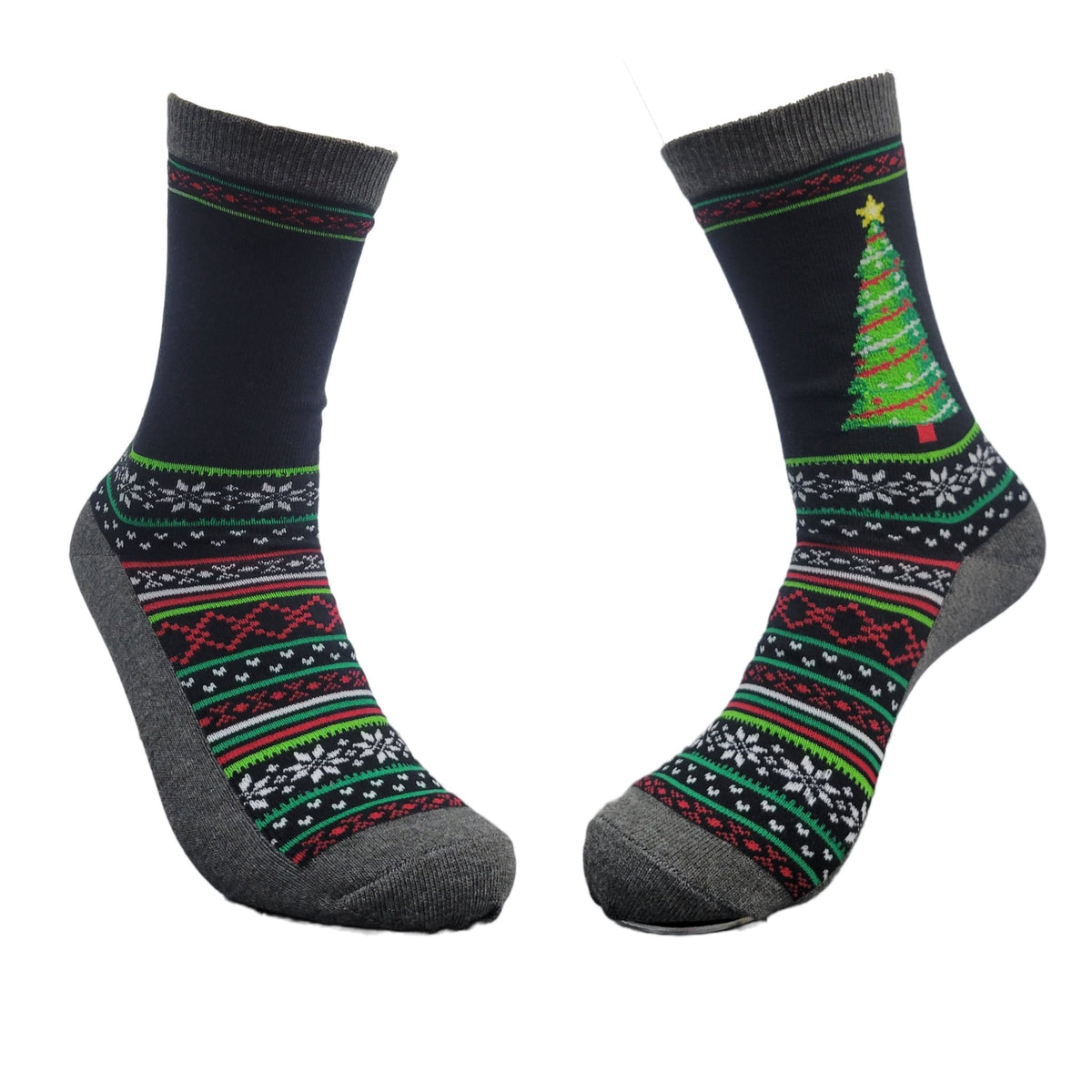 Christmas Tree Socks (Adult Medium - Women's Shoe Sizes 5-10), Christmas Tree No Skid