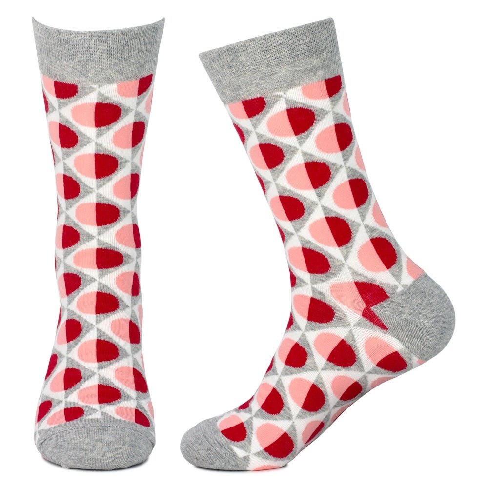 Circle Diamond Geometric Patterned Socks from the Sock Panda (Adult Large - Men's Shoe Sizes 8-12), CircleDiamon