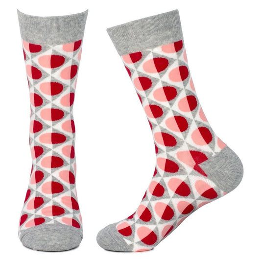 Circle Diamond Geometric Patterned Socks from the Sock Panda (Adult Large - Men's Shoe Sizes 8 - 12)