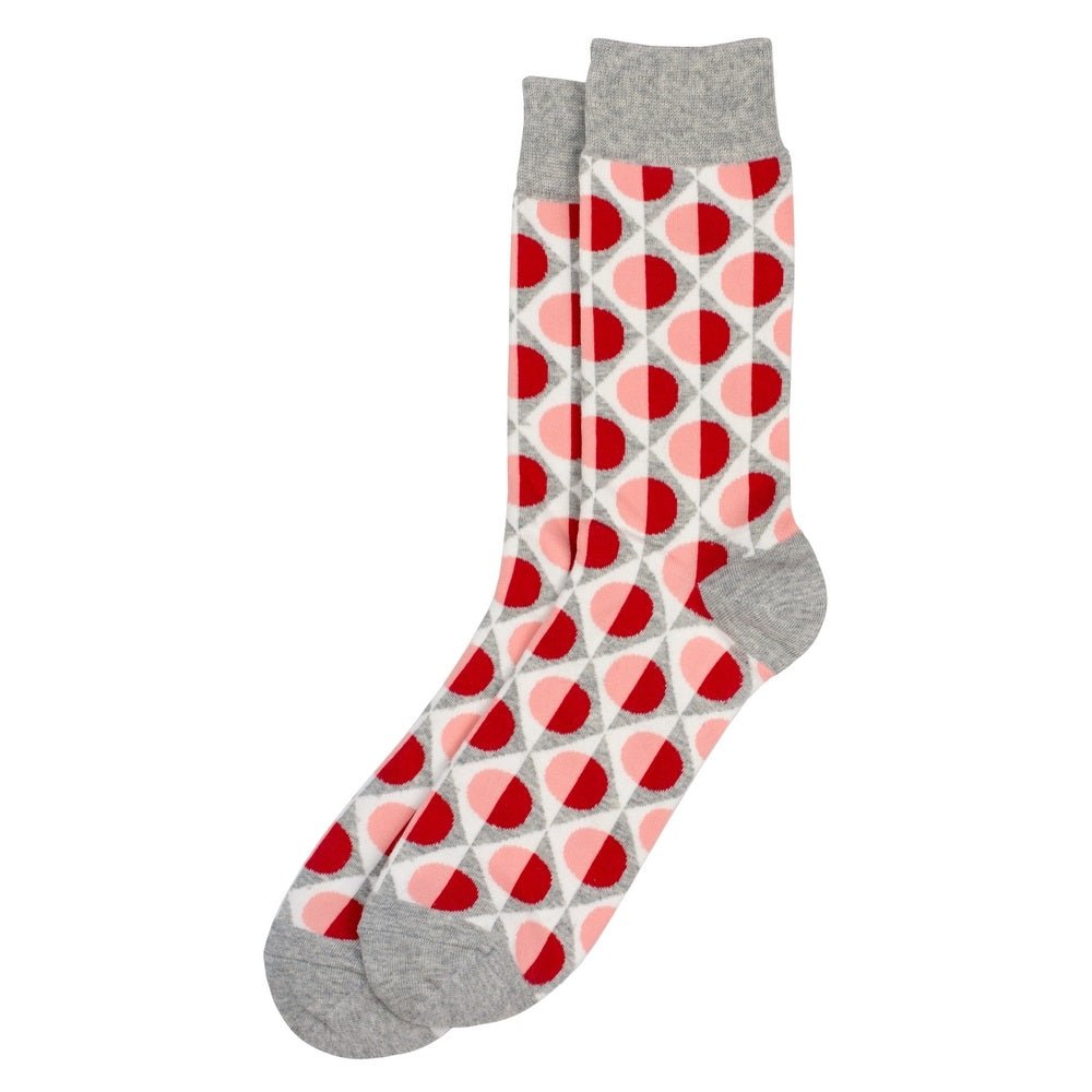 Circle Diamond Geometric Patterned Socks from the Sock Panda (Adult Large - Men's Shoe Sizes 8 - 12)