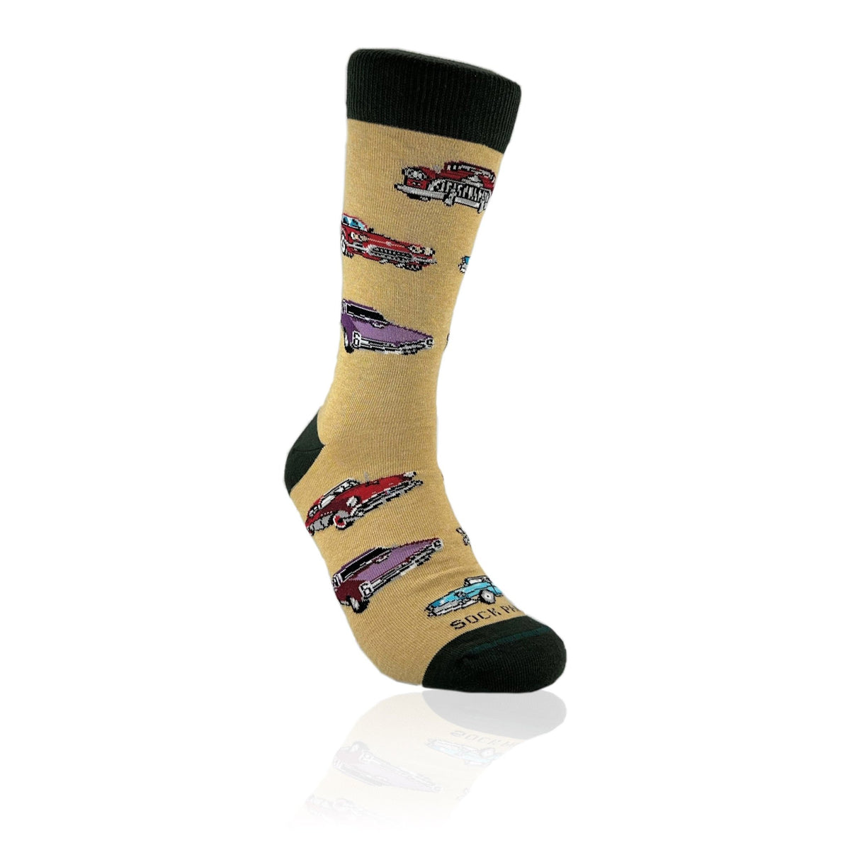 Classic Cars Socks from the Sock Panda (Adult Large - Men's Shoe Sizes 8-12), ClassicCarsLg