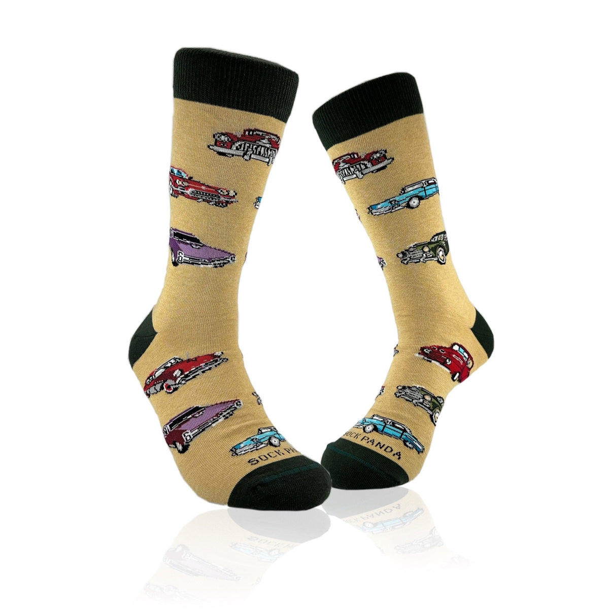 Classic Cars Socks from the Sock Panda (Adult Large - Men's Shoe Sizes 8-12), ClassicCarsLg