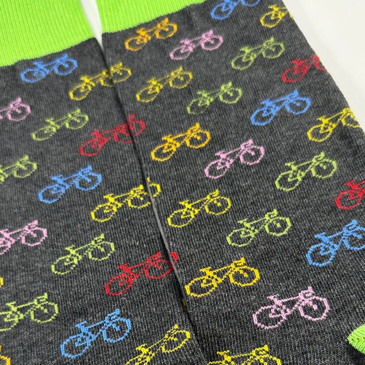 Colorful Bicycle Pattern Socks from the Sock Panda (Adult Large - Men's Shoe Sizes 8-12), BikeColorLg