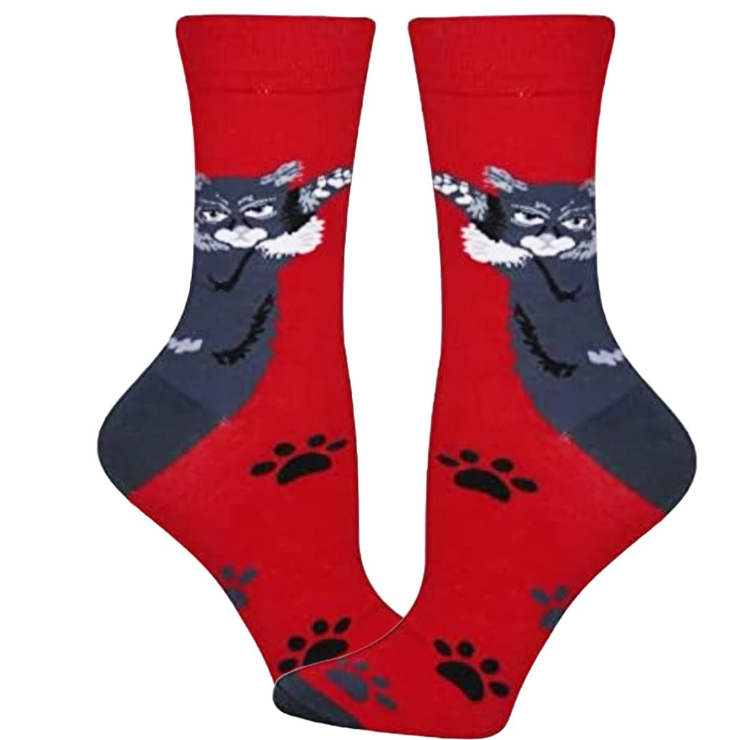 Cool Clingy Cat Socks from the Sock Panda (Adult Large), ClingyCatLg