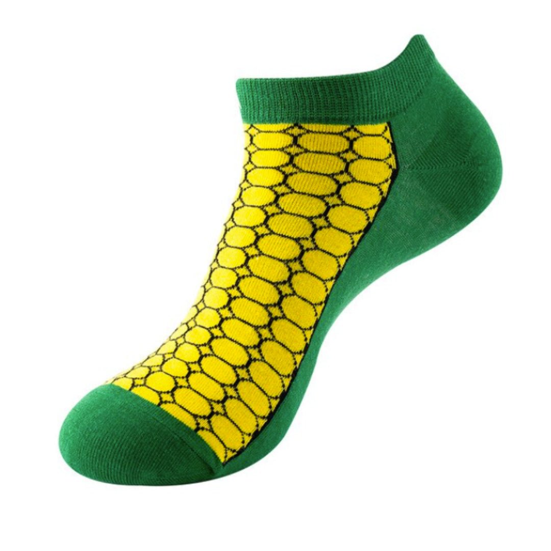 Corn of the Cob Ankle Socks from the Sock Panda, CornAnkleMd