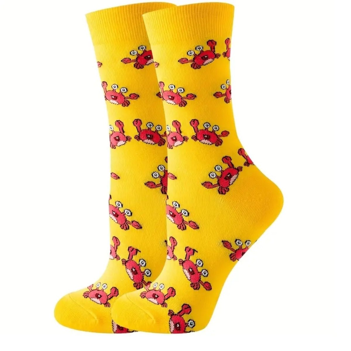 Crab Pattern Socks from the Sock Panda (Adult Medium - Women's Shoe Sizes 5-10), crabpatternMd