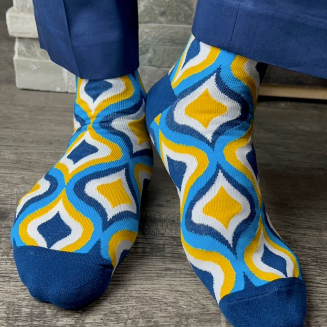 Curvey Patterned Socks from the Sock Panda (Adult Large - Men's Shoe Sizes 8-12), CurvyPatternLg