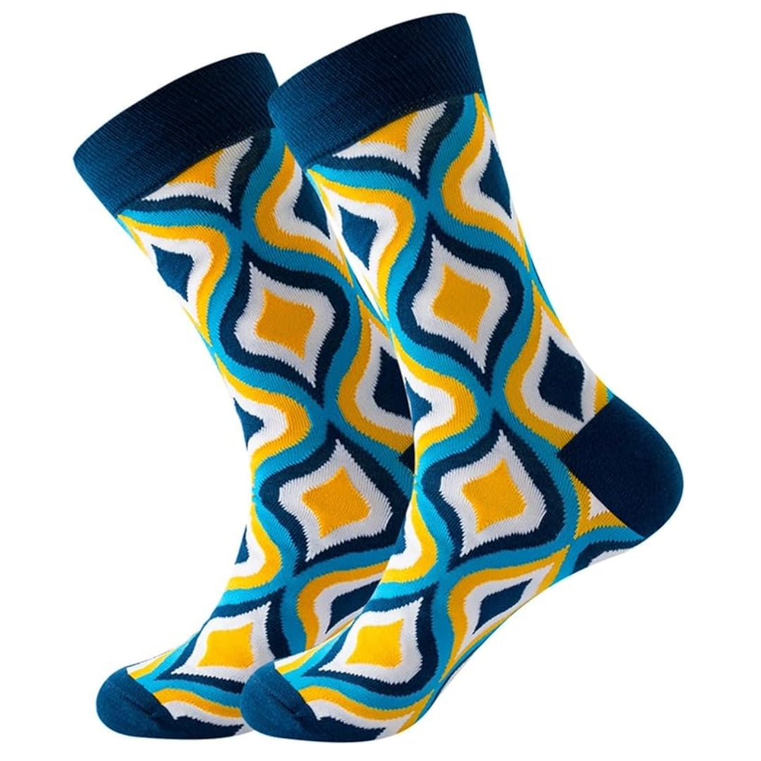 Curvey Patterned Socks from the Sock Panda (Adult Large - Men's Shoe Sizes 8-12), CurvyPatternLg