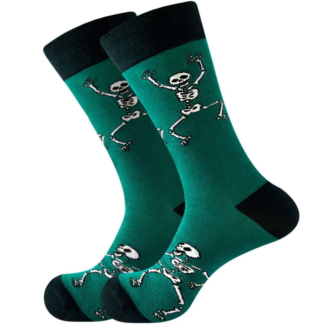 Dancing Skeleton Socks from the Sock Panda (Adult Large - Men's Shoe Sizes 8-12), DanceSkeletonLg