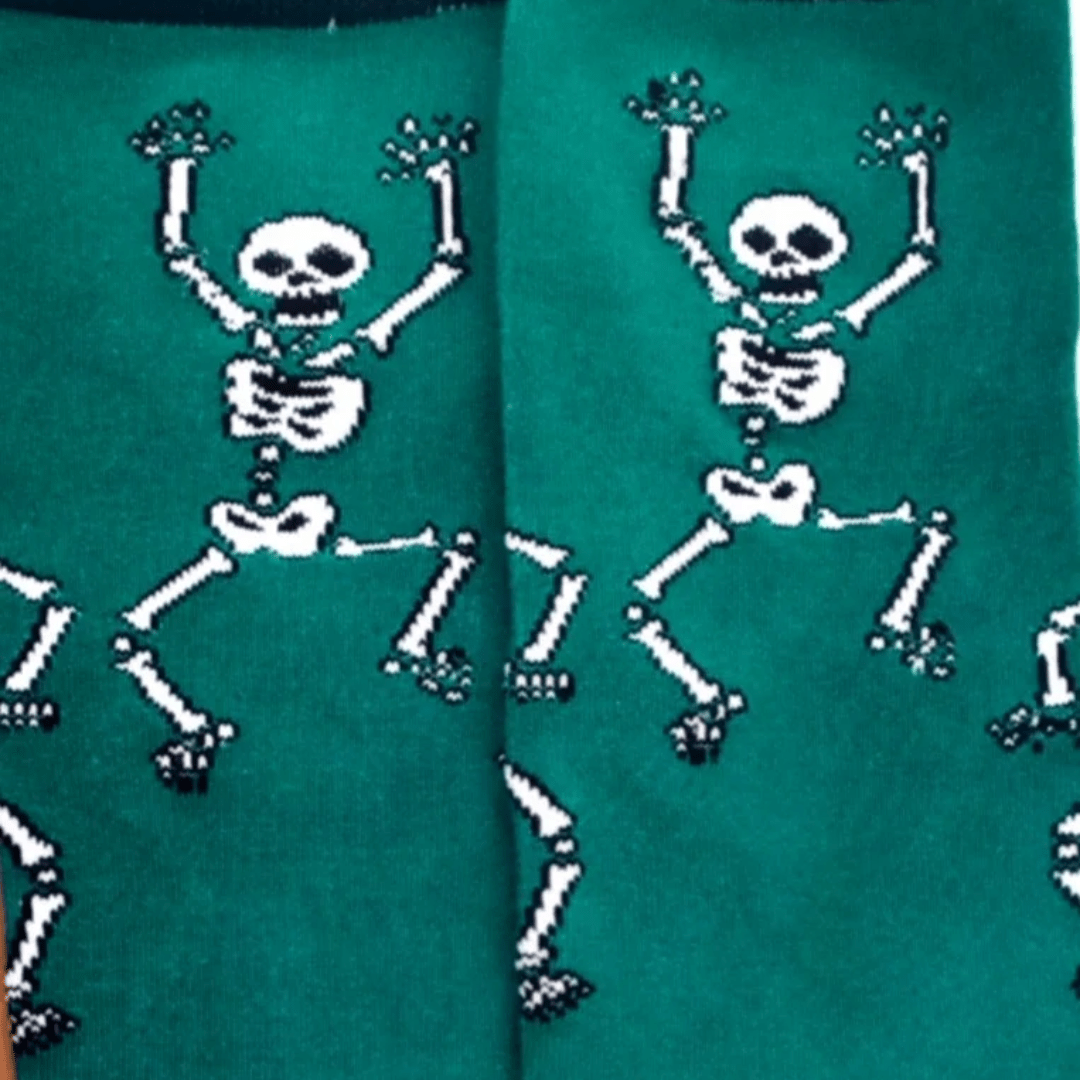 Dancing Skeleton Socks from the Sock Panda (Adult Large - Men's Shoe Sizes 8-12), DanceSkeletonLg