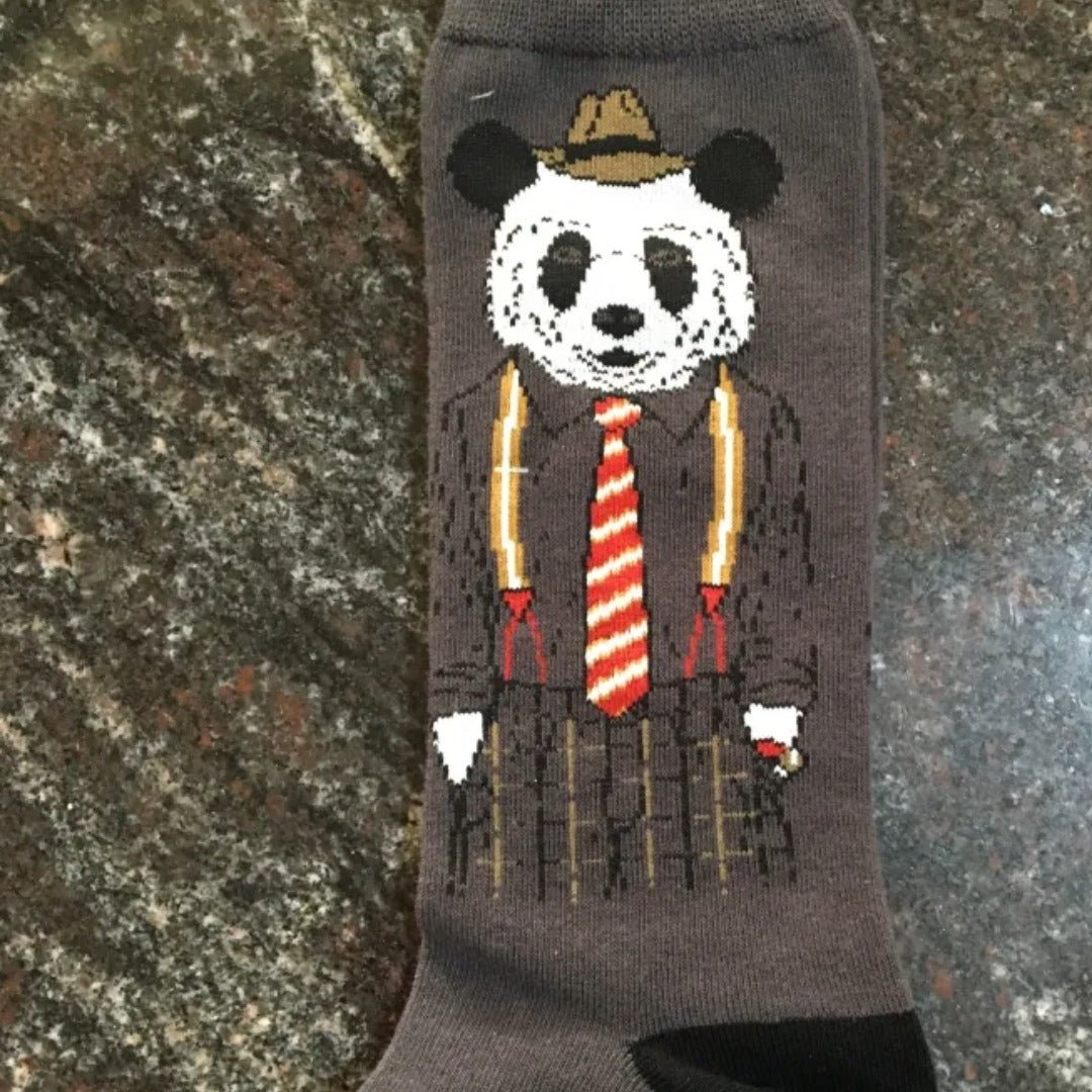 Dapper Panda Socks from the Sock Panda (Adult Large), DapperPandaLg