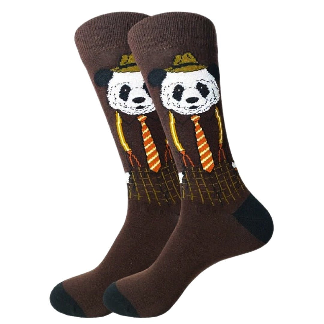 Dapper Panda Socks from the Sock Panda (Adult Large), DapperPandaLg