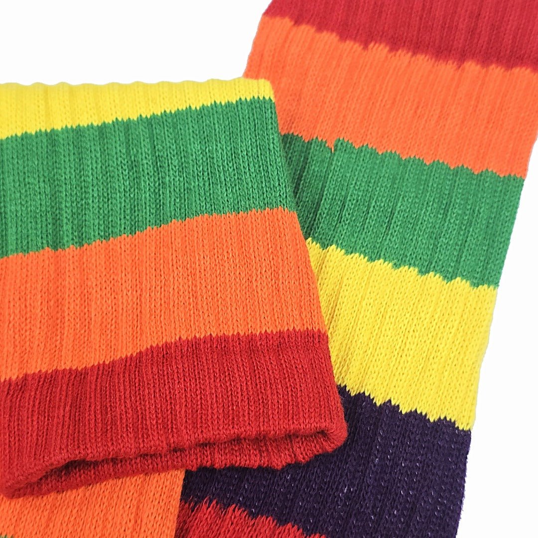 Dark Rainbow Slouch Socks (Adult Medium) - Heavyweight, DarkRainSlouchMd