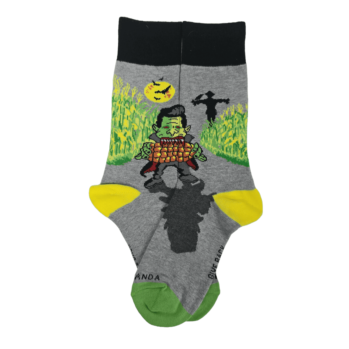 Dracula Eating Corn Socks from the Sock Panda, DraculaCornLg