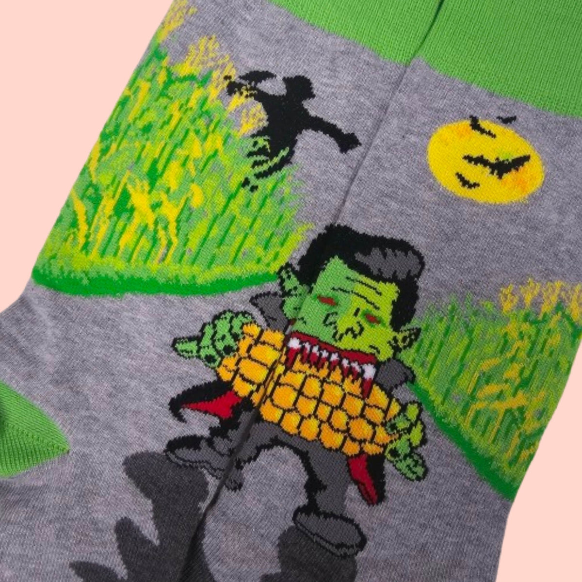 Dracula Eating Corn Socks from the Sock Panda, DraculaCornLg