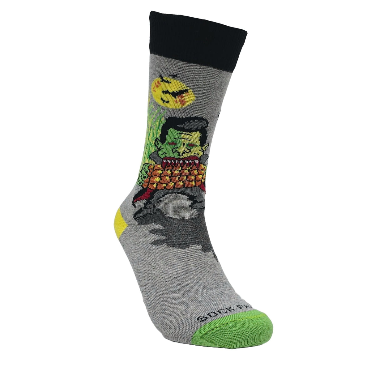 Dracula Eating Corn Socks from the Sock Panda, DraculaCornLg