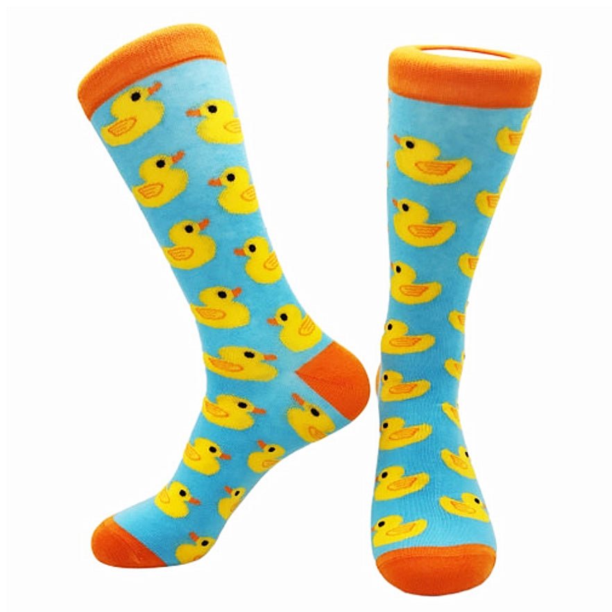 Duck Pattern Socks from the Sock Panda (Adult Large - Men's Shoe Sizes 8-12), DuckiesLg