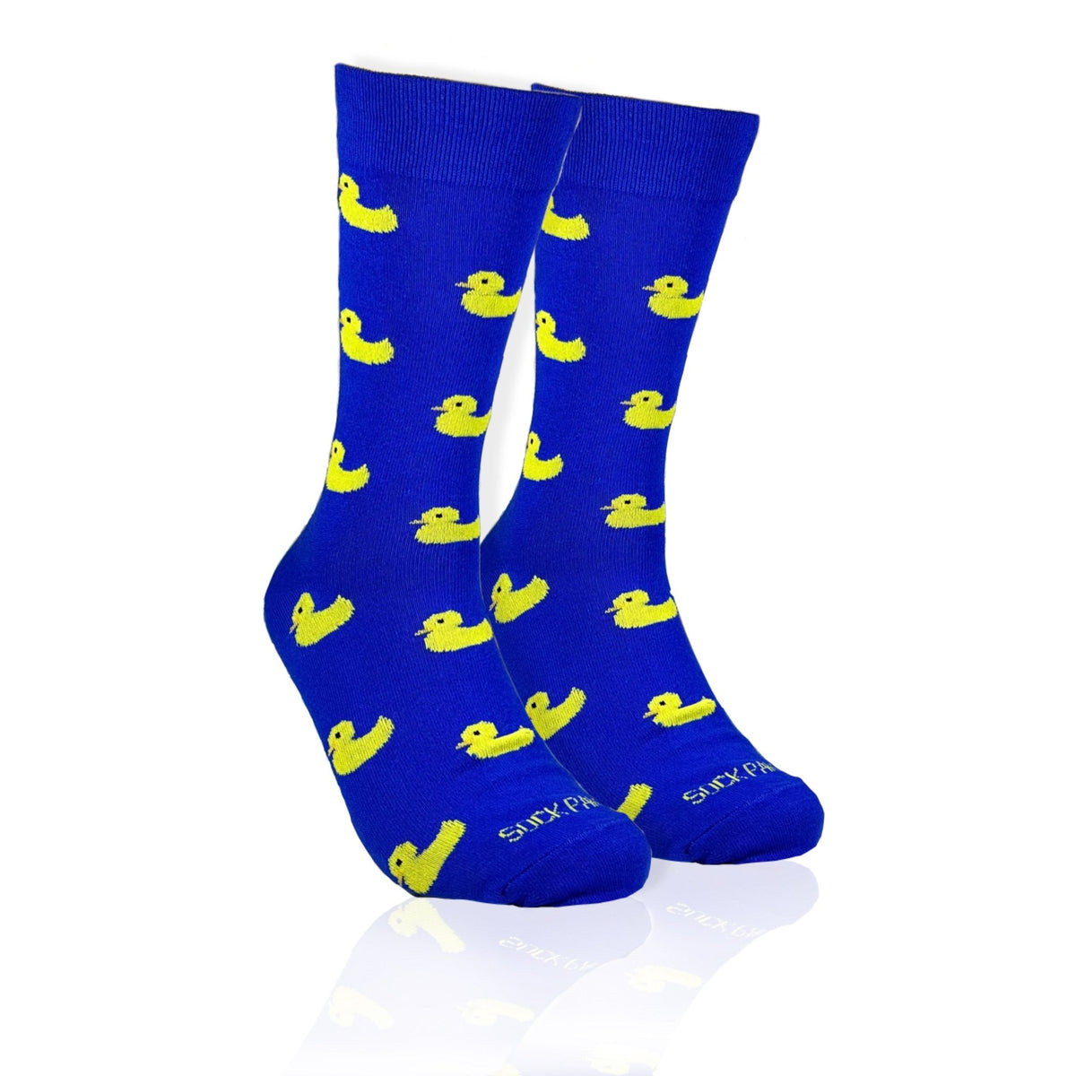 Duck Pattern Socks from the Sock Panda (Adult Large - Men's Shoe Sizes 8-12), BlueDuckLg