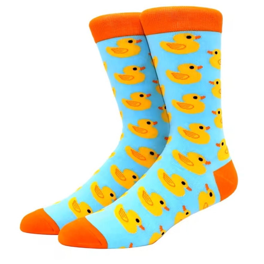 Duck Pattern Socks from the Sock Panda (Adult Large - Men's Shoe Sizes 8-12), DuckiesLg