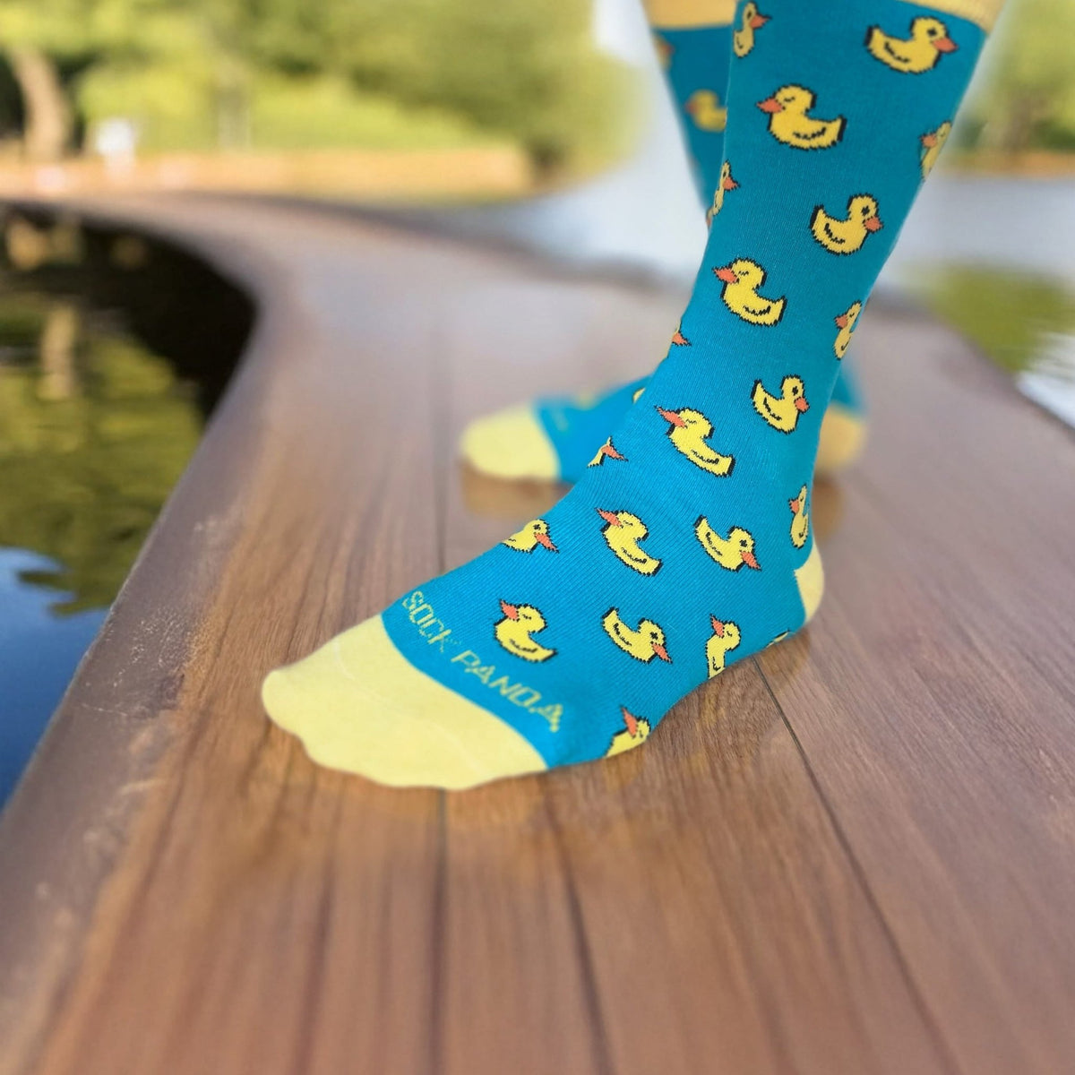 Duck Pattern Socks from the Sock Panda (Adult Medium), BlueDuckPattMd