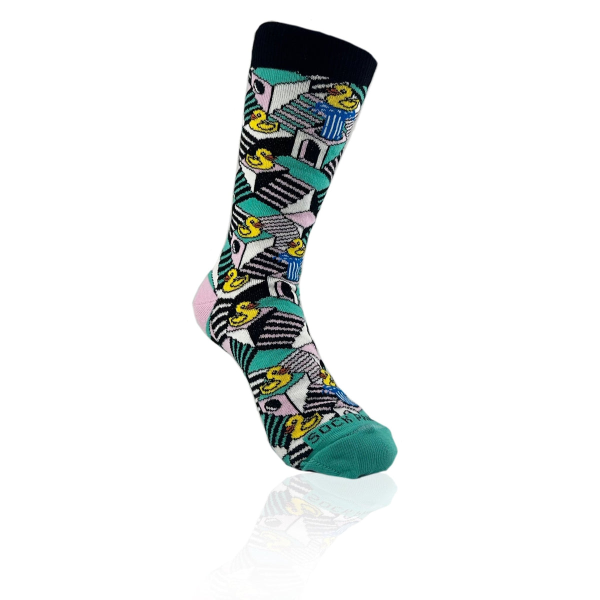 Ducks on Stairs Socks from the Sock Panda (Adult Small), StairDucksSm