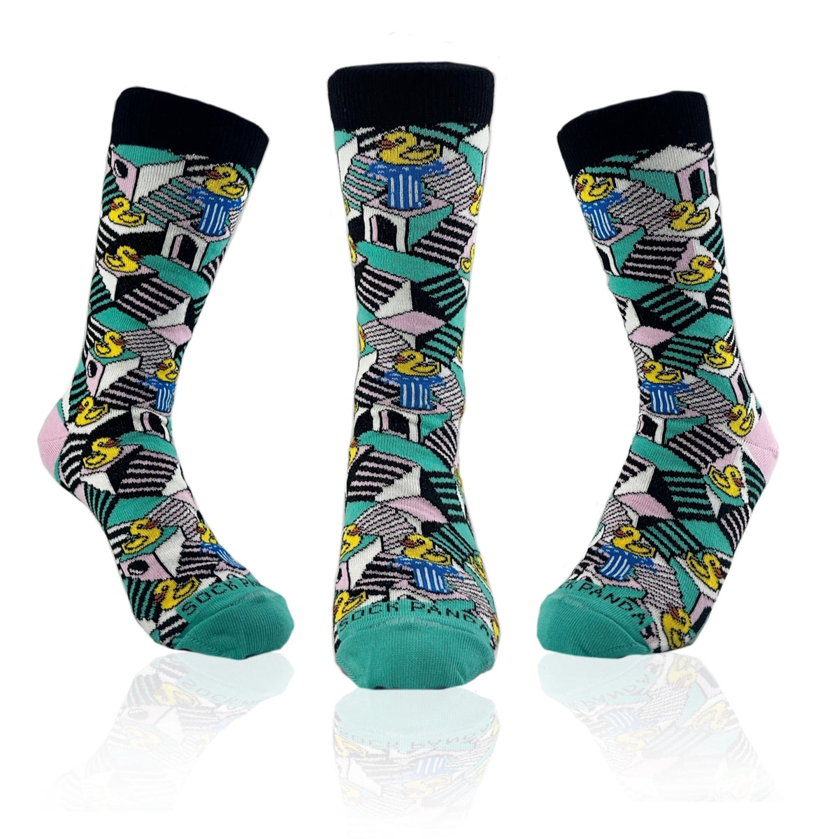 Ducks on Stairs Socks from the Sock Panda (Adult Small), StairDucksSm