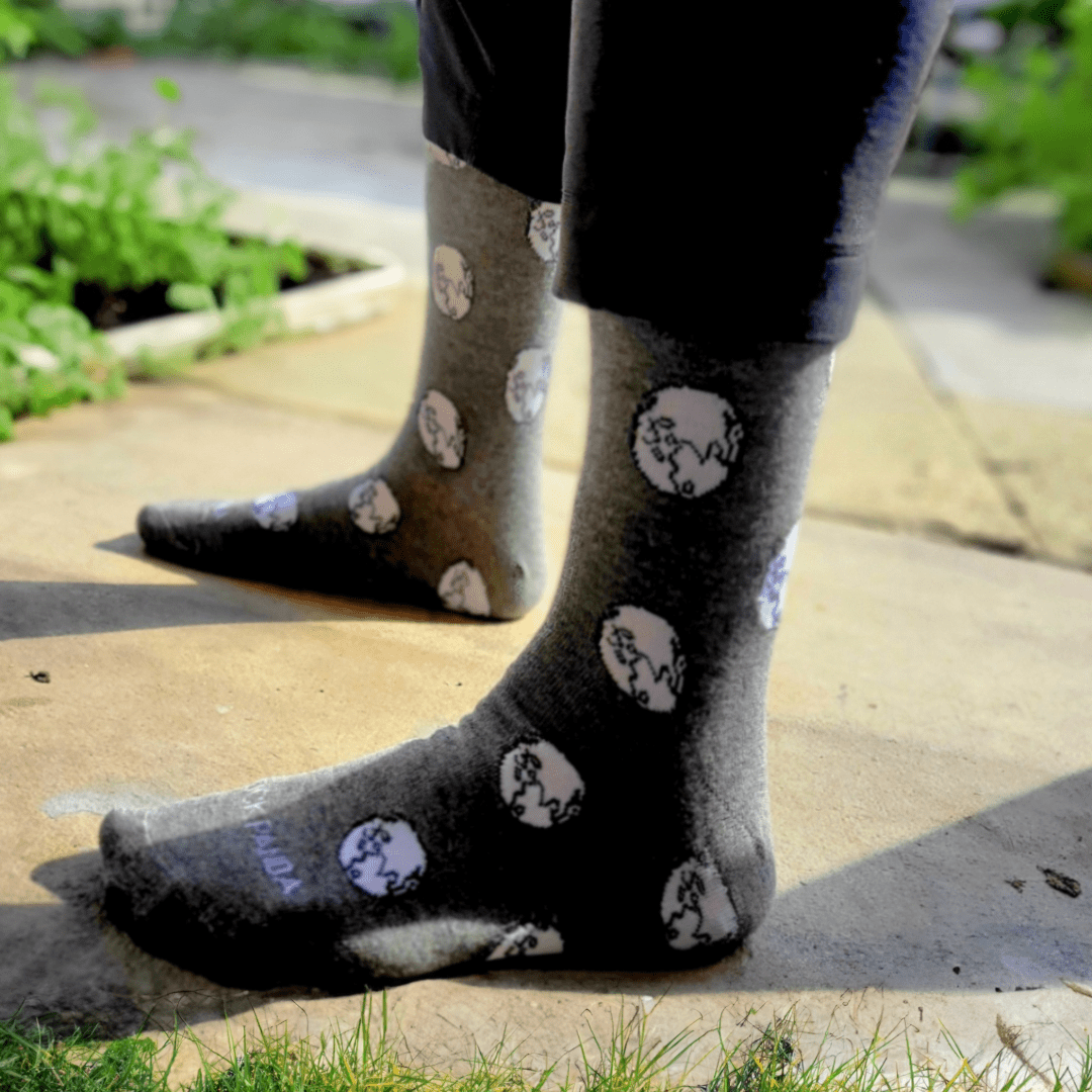 Earth Pattern Socks from the Sock Panda (Adult Large - Men's Shoe Sizes 8-12), EarthPatternLg