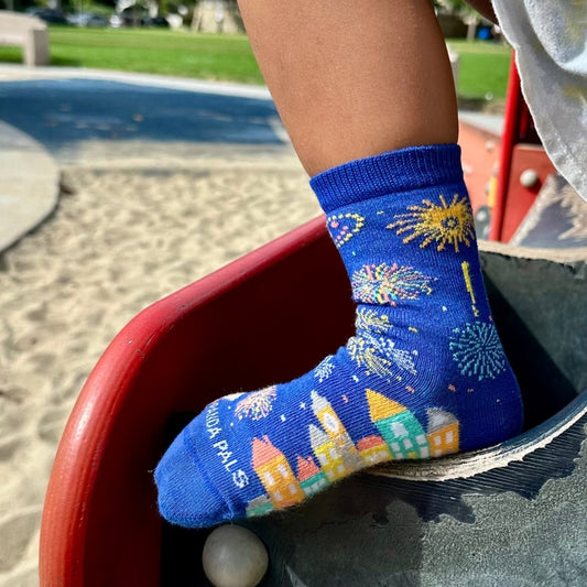 Fire Works Over the City Socks from the Sock Panda (Ages 3-7)