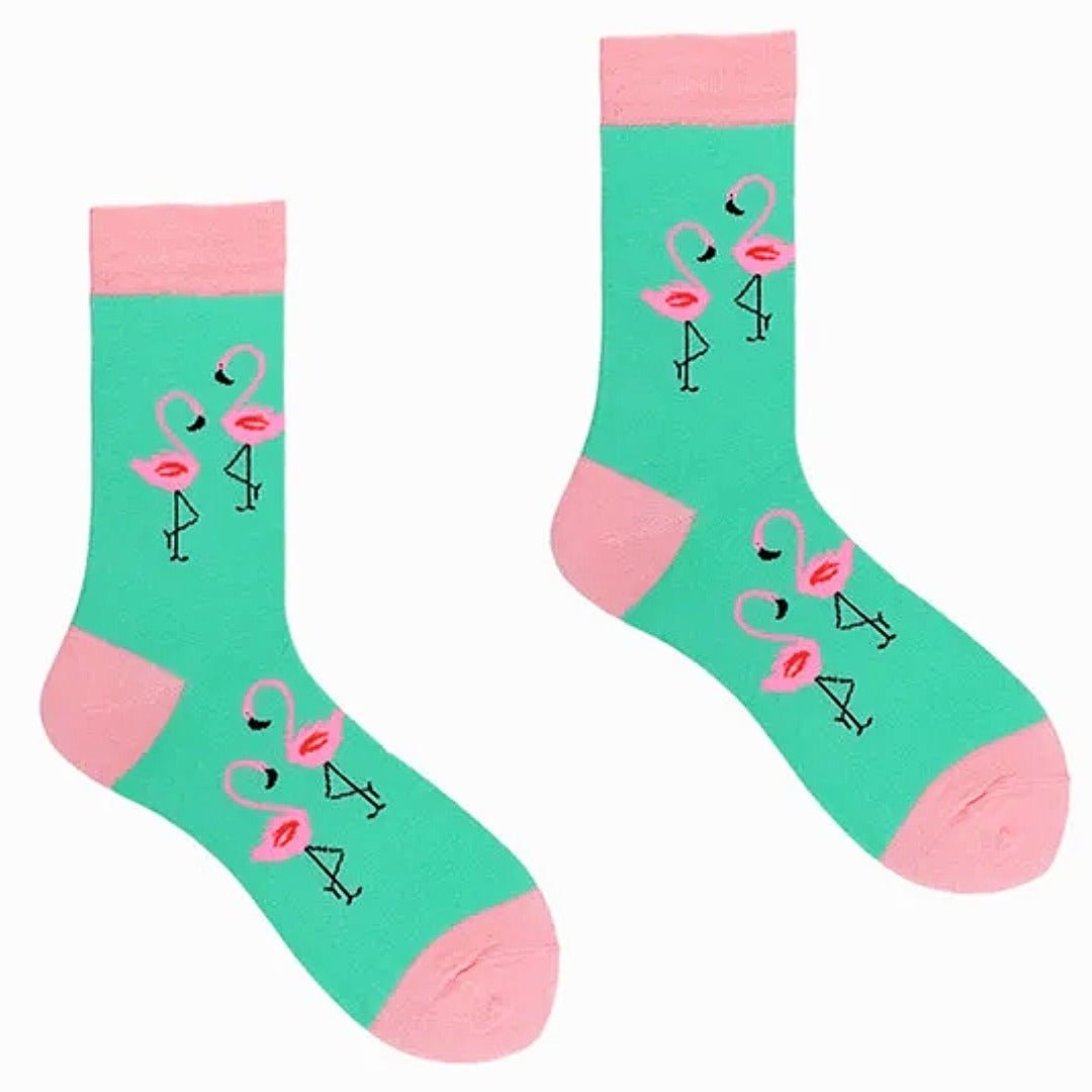 Flamingo Pattern Socks from the Sock Panda (Adult Large) FlamingoManPatLG