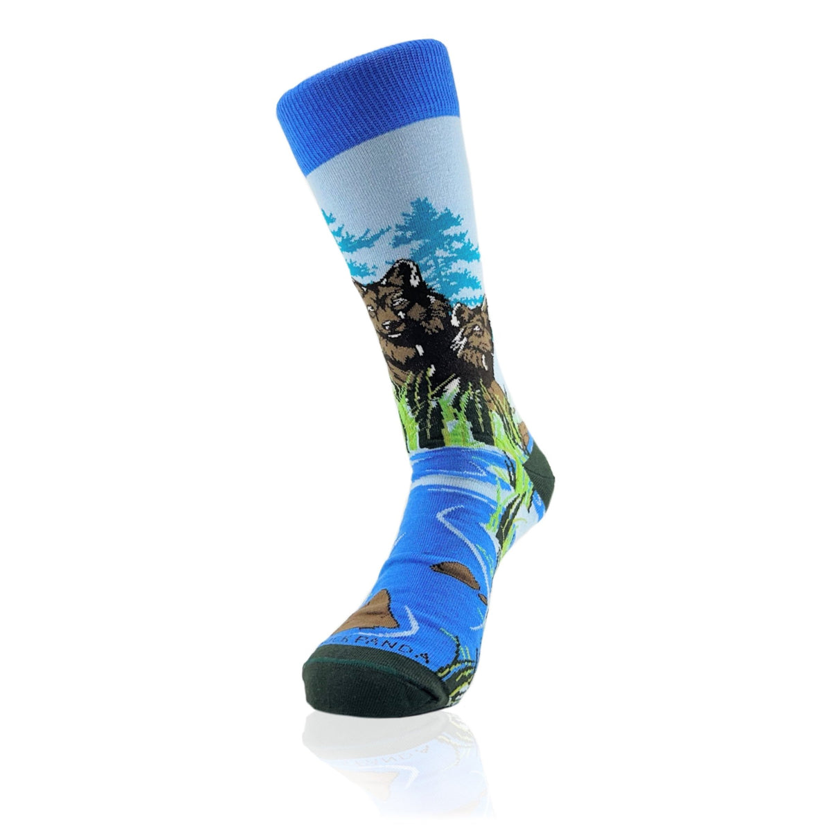 Forest Wolves Socks from the Sock Panda (Adult Large), ForestWolfLg