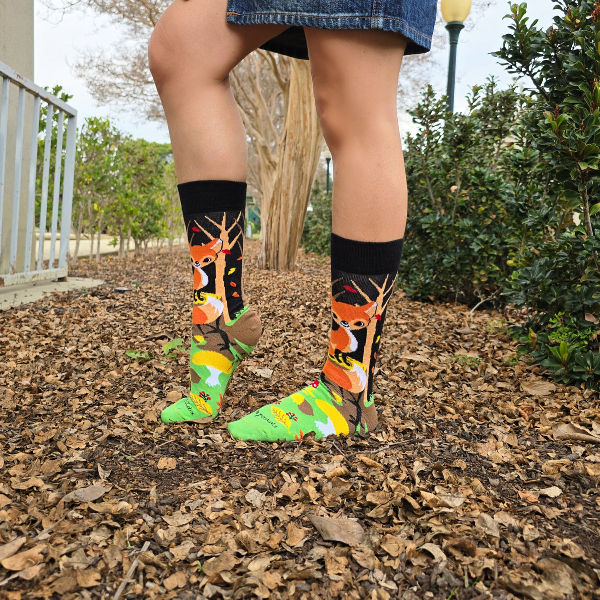 Fox in the Woods Socks from the Sock Panda (Adult Medium), WoodFoxWoman