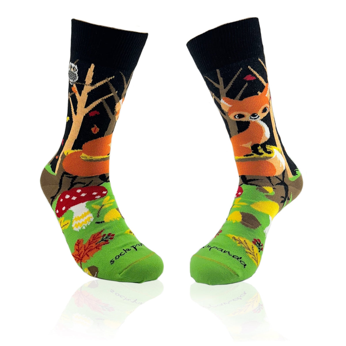 Fox in the Woods Socks from the Sock Panda (Adult Medium), WoodFoxWoman
