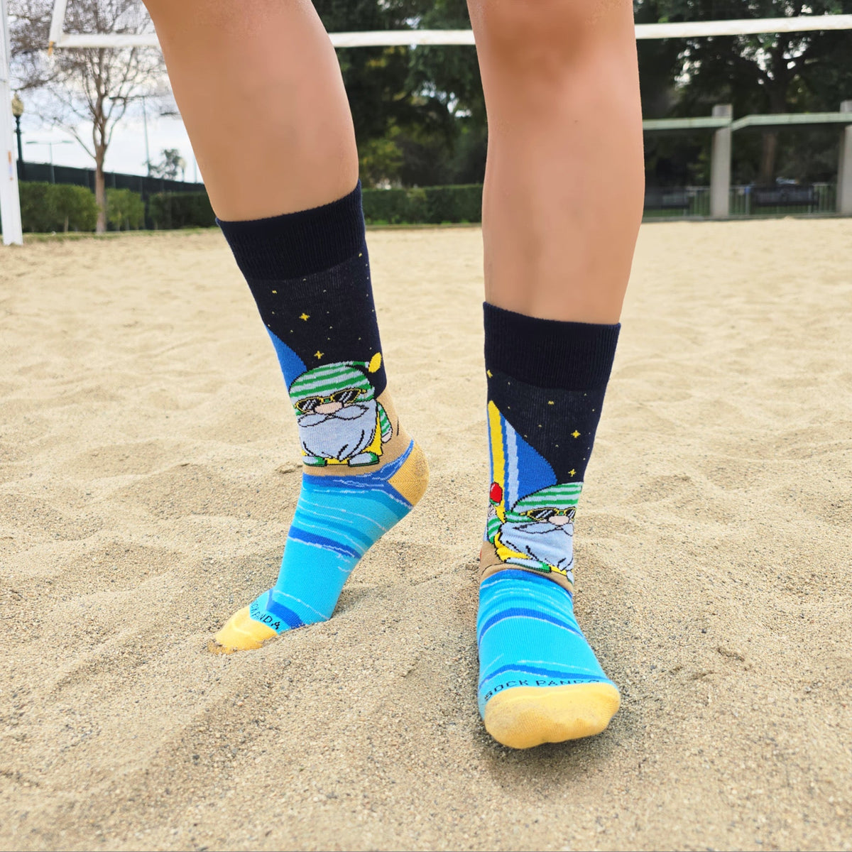 Gnome Surfer Socks from the Sock Panda (Adult Small - Shoe Sizes 2-5), GnomeSurferSm