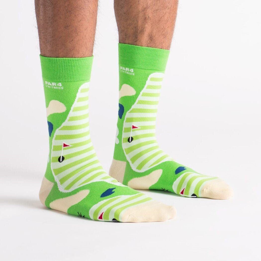 Golf Course Socks from the Sock Panda (Adult Large - Men's Shoe Sizes 8-12), GolfCourseLg