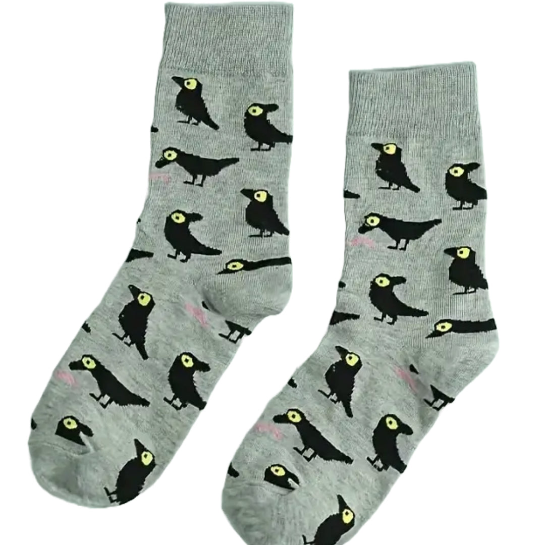 Crow Socks from the Sock Panda (Adult Medium - Women's Shoe Sizes 5-10)