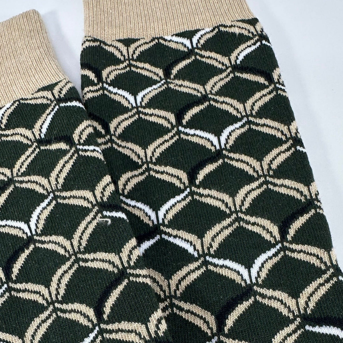 Green Dragon Scale Patterned Socks from the Sock Panda, DragonScaleLg