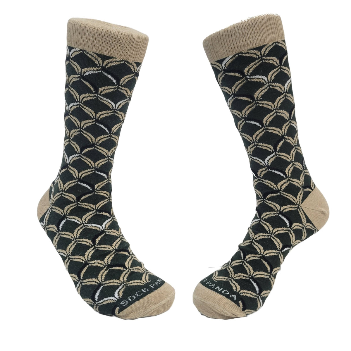 Green Dragon Scale Patterned Socks from the Sock Panda, DragonScaleLg