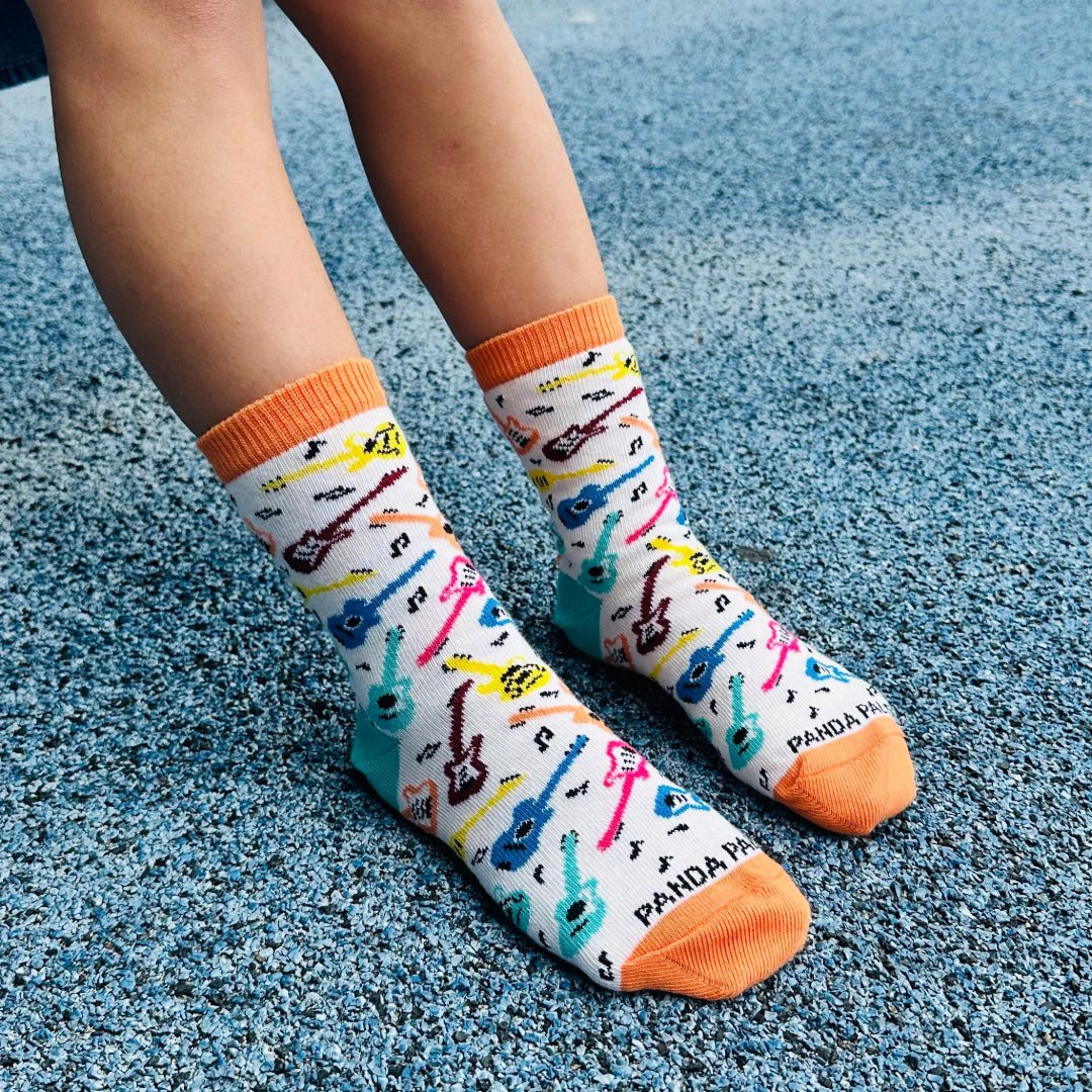 Guitar Pattern Socks from the Sock Panda (Ages 3-7), PalGuitarMd
