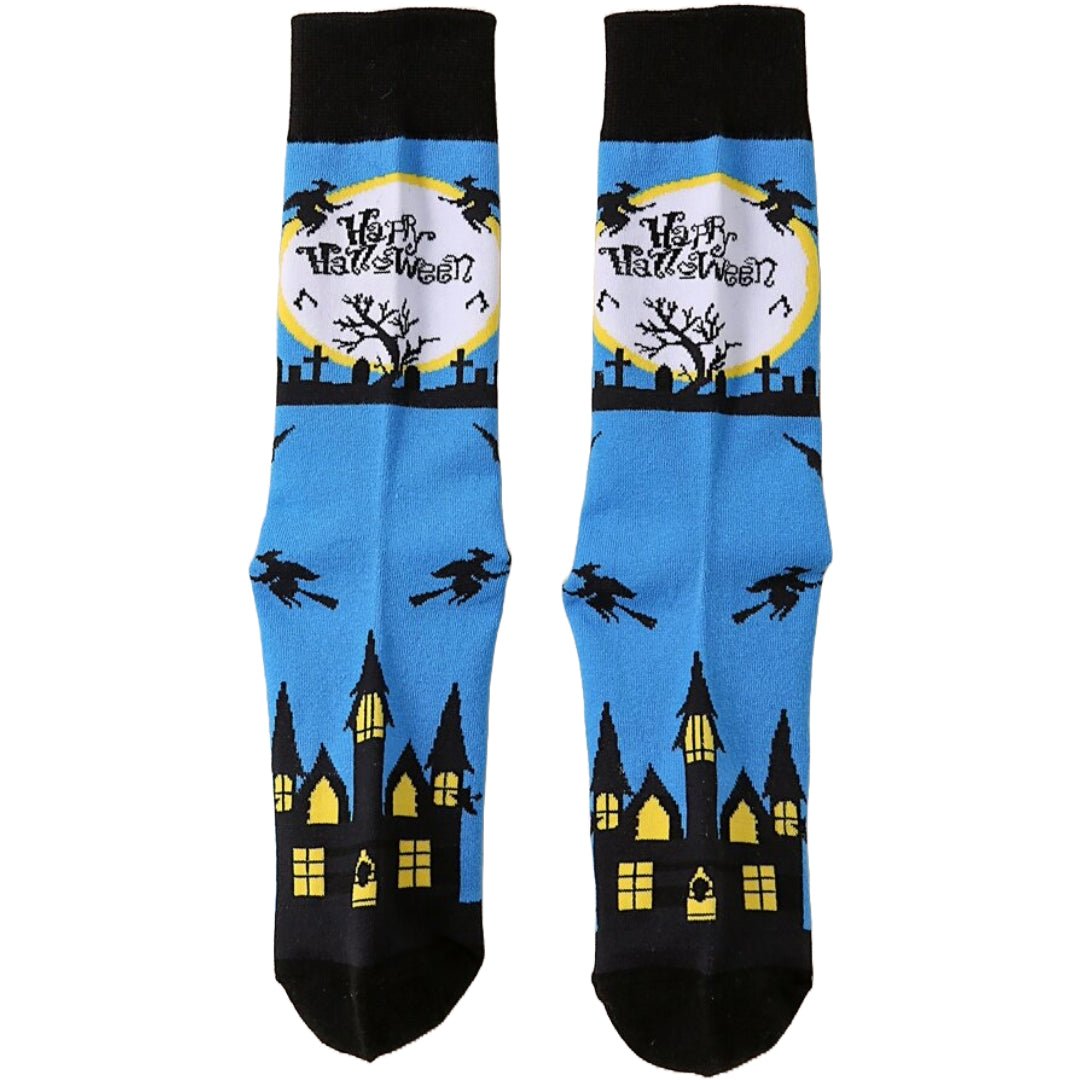 Happy Halloween Socks from the Sock Panda (Adult Medium - Women's Shoe Sizes 5-10), HappyHalloweenMd