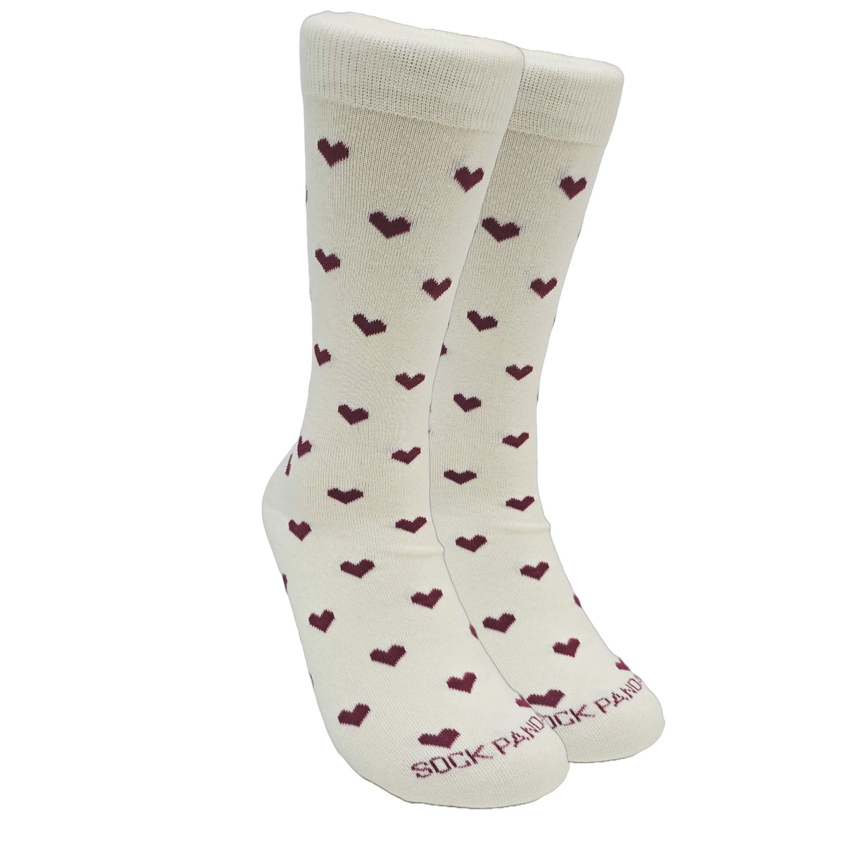 Heart Patterned Socks from the Sock Panda (Adult Large - Men's Shoe Sizes 8-12), ManRedHeartPattLg