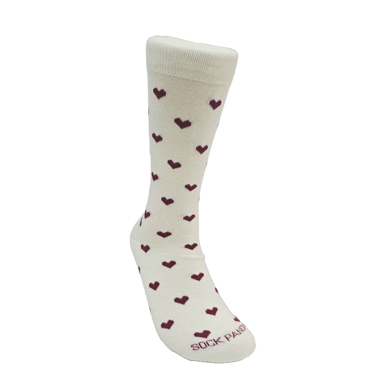 Heart Patterned Socks from the Sock Panda (Adult Large - Men's Shoe Sizes 8-12), ManRedHeartPattLg