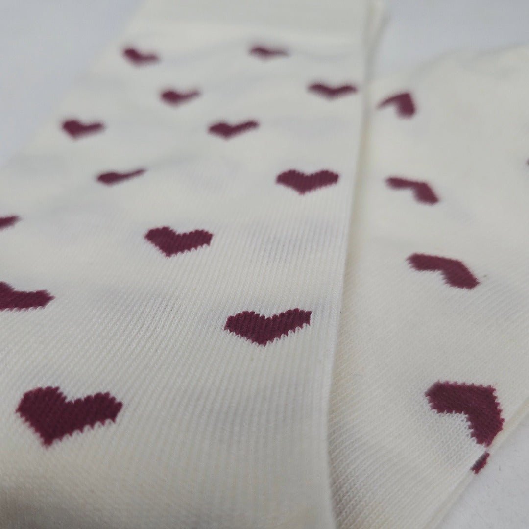 Heart Patterned Socks from the Sock Panda (Adult Large - Men's Shoe Sizes 8-12), ManRedHeartPattLg