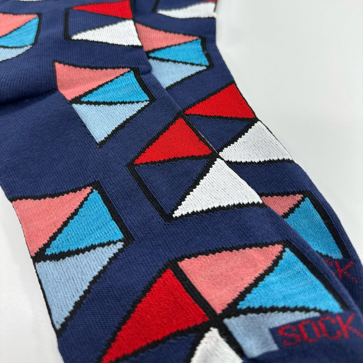 Hexagon Flag Banner Patterned Socks from the Sock Panda, HexFlagLg