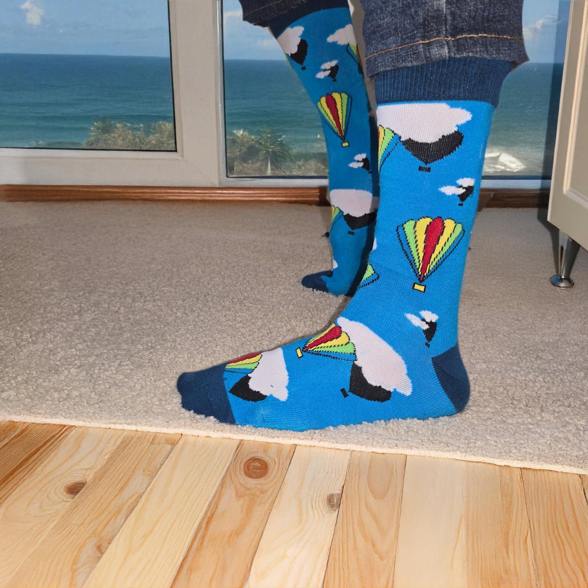 Hot Air Balloon Socks from Sock Panda (Adult Medium), HotAirBalloonMd