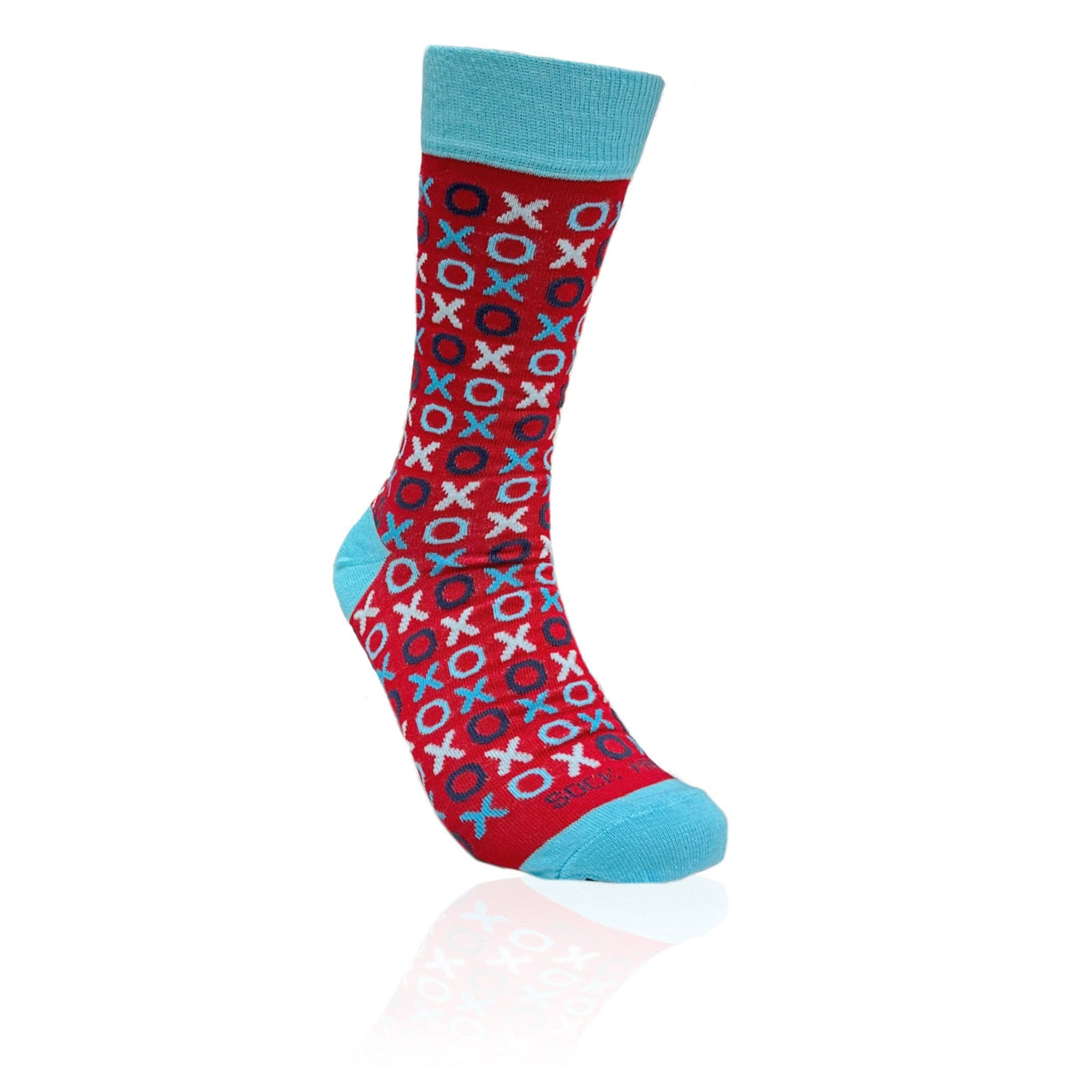 Hugs and Kisses (xoxo) Love Patterned Office Socks, XO Pattern Md