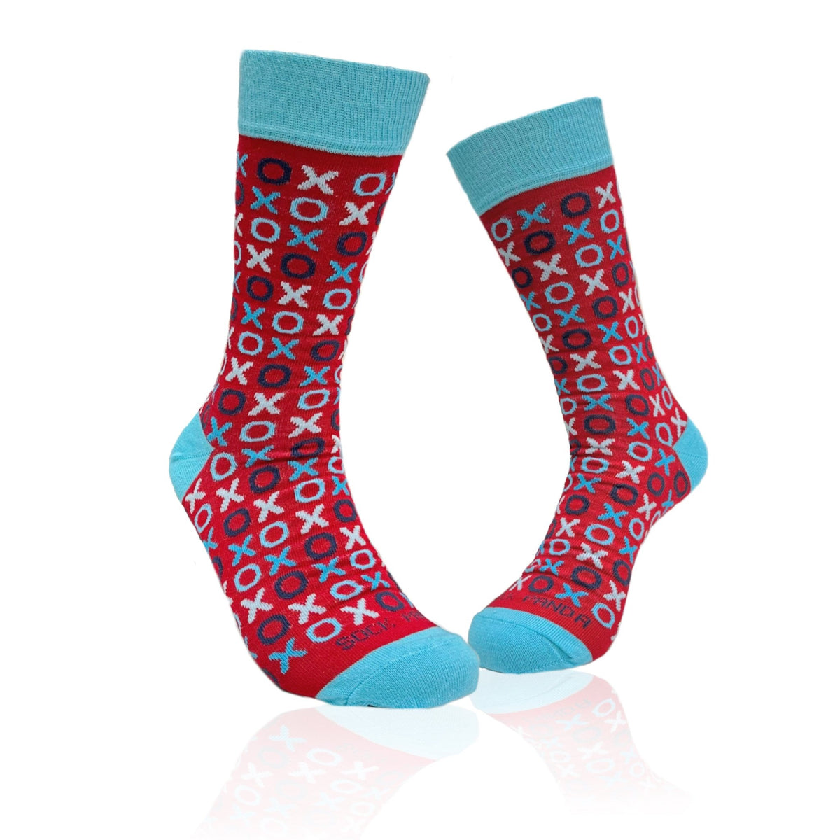 Hugs and Kisses (xoxo) Love Patterned Office Socks, XO Pattern Md